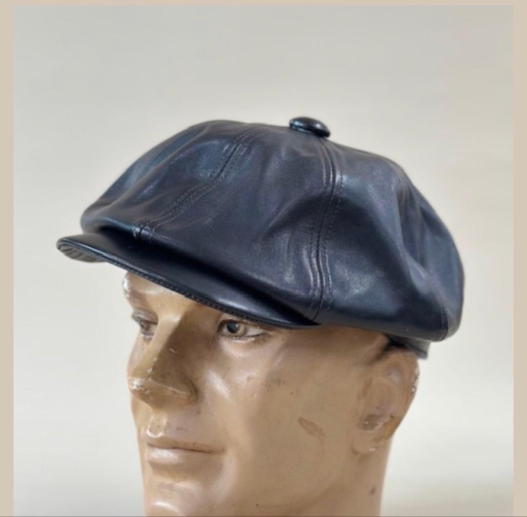 Dapper’s ダッパーズ　ブラックレザーキャスケット