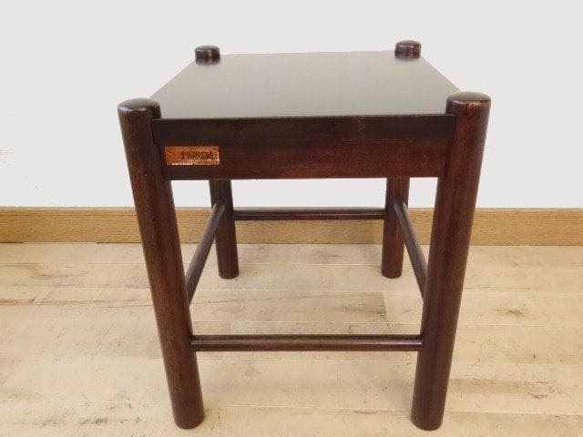 北海道民芸家具　ミニテーブル　花台　再塗装済　USED