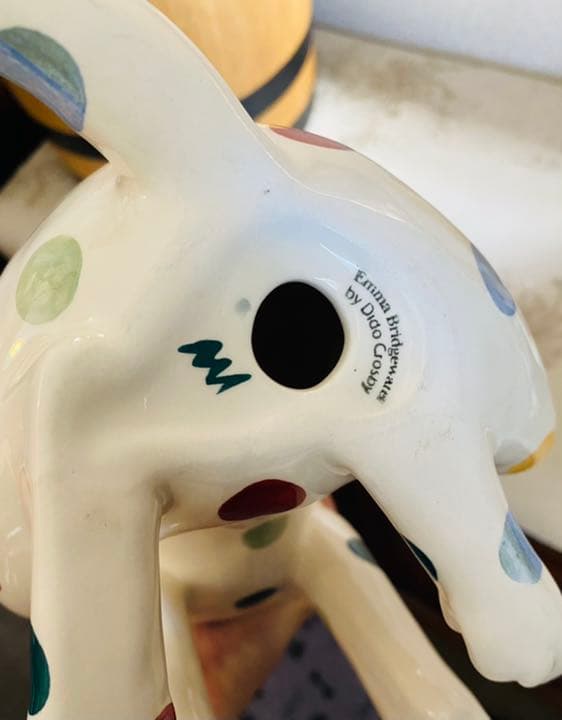 Emma Bridgewater ブリッジウォーター　犬　置物　ポルカドット