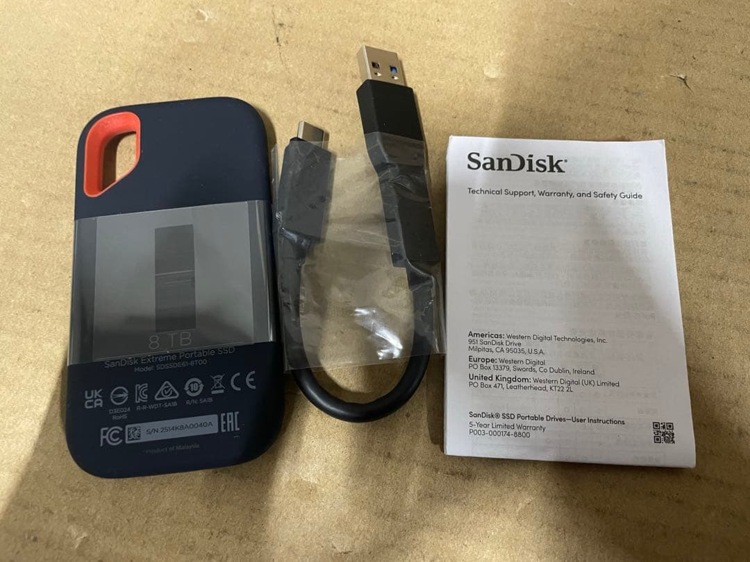 SanDisk SSD 外付け 8TB USB3.2Gen2