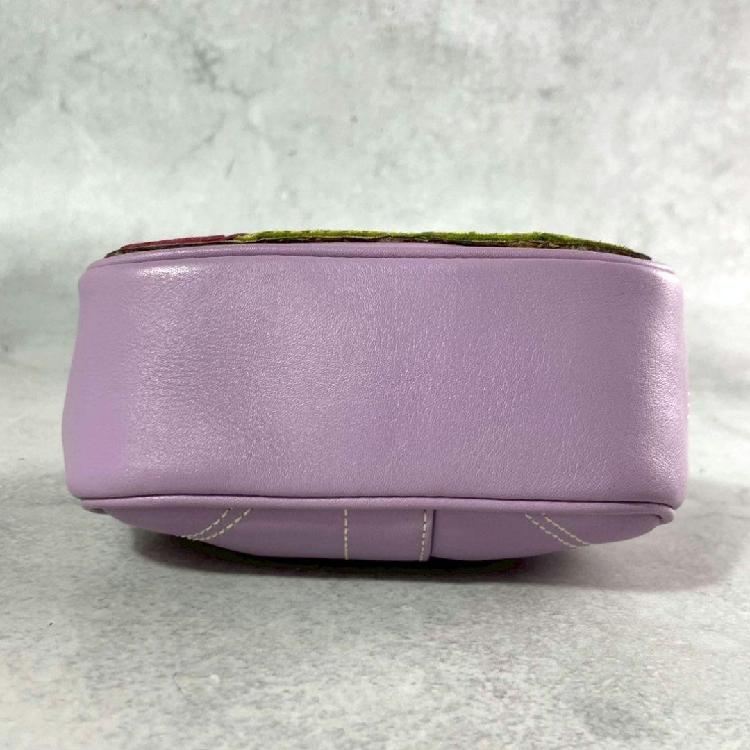 バッグ vintage Coach kisslock handbag purple