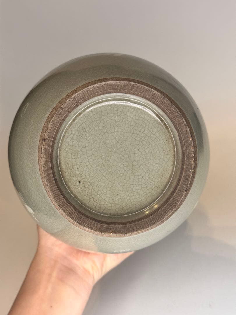 高麗青磁 葫蘆瓶 賞瓶 時代物 古陶磁 韓国 李朝 青瓷