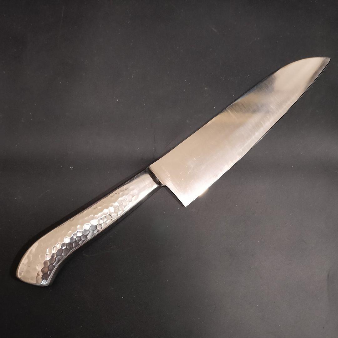 日本橋 木屋 エーデルワイス鋼EV オールステンレス 三徳包丁 No.25 研済