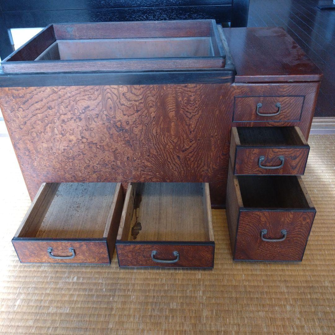 木製　長火鉢 レトロ　引き出し付き