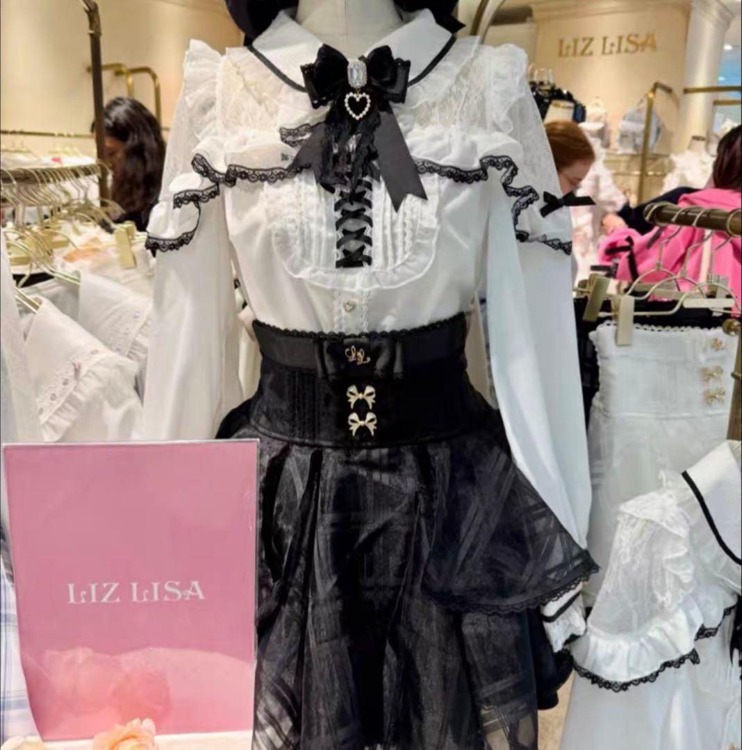 Liz Lisa ホワイト×ブラック シャツ