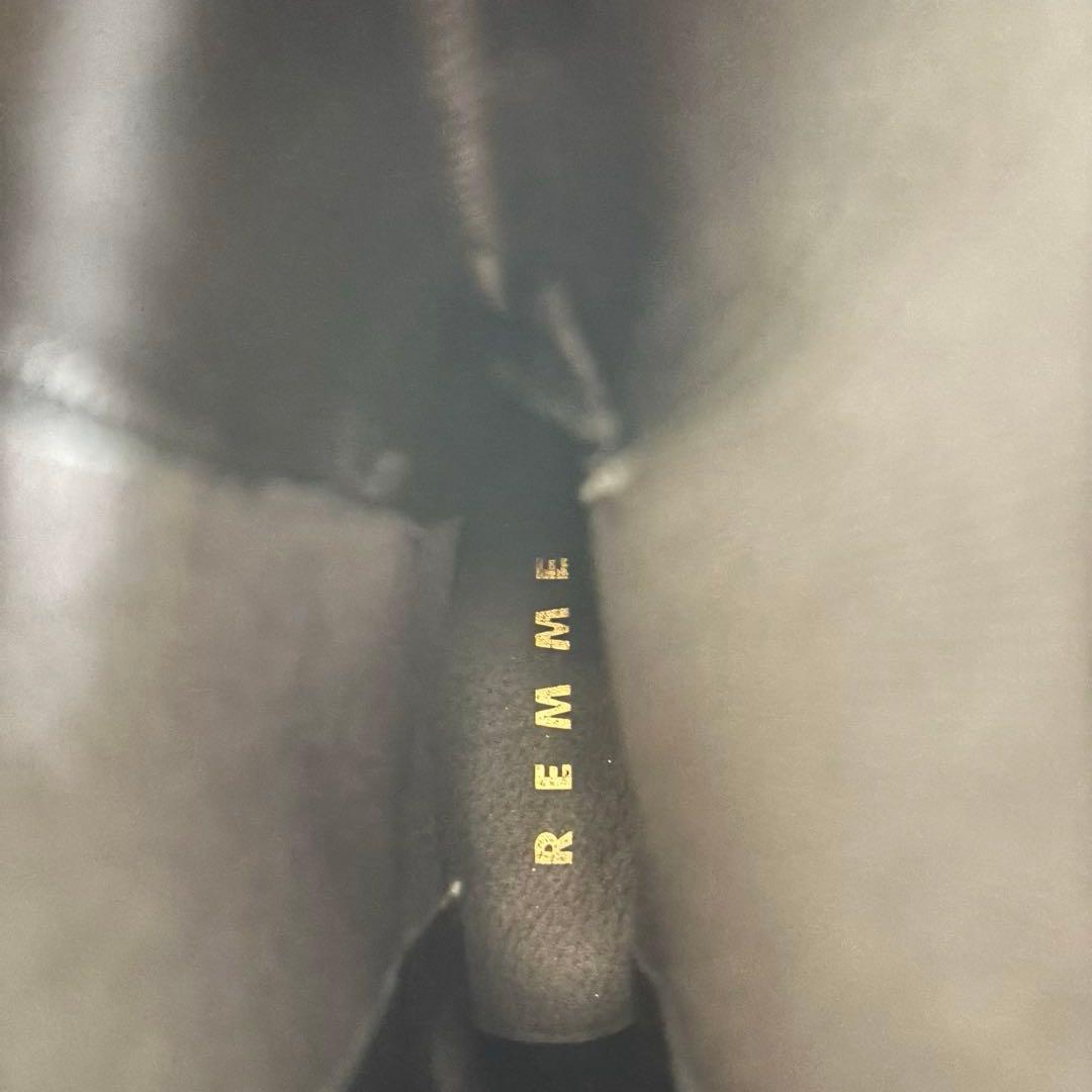 【極美品】REMME サイドゴアブーツ 厚底 ブラック レザー 38