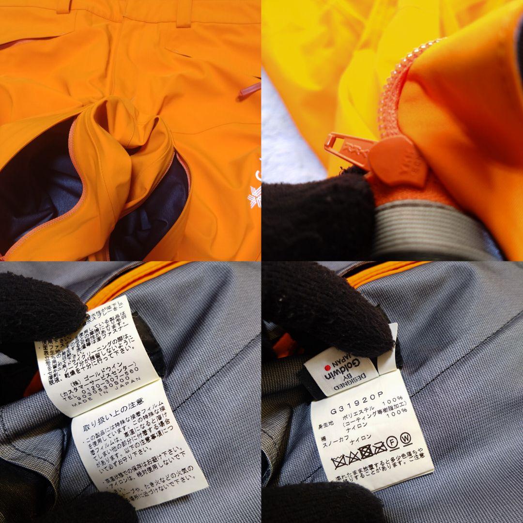 ゴールドウィン スキーパンツ　ゴアテックスインフィニウム　ＧＯＲＥ M オレンジ