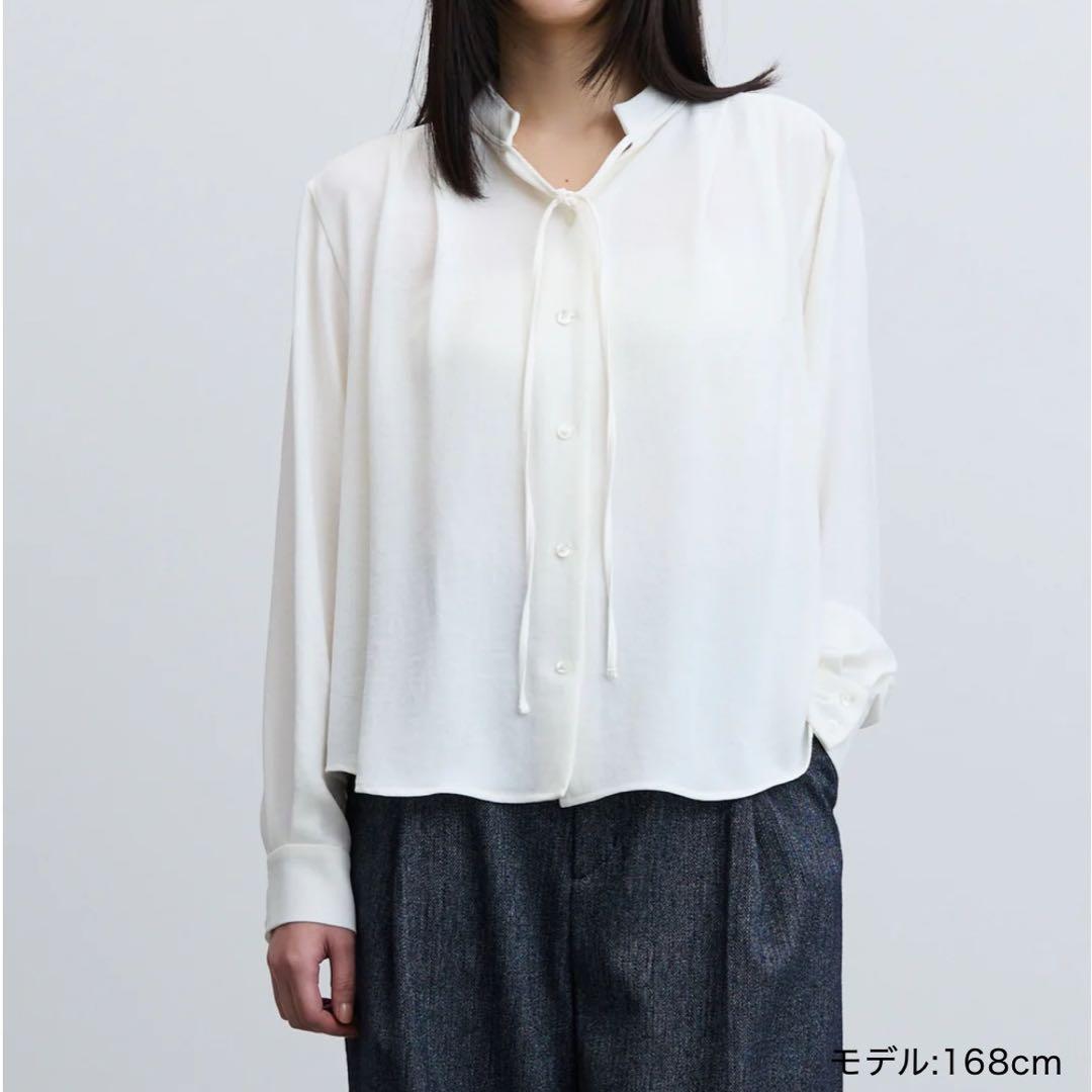 soeju ソージュジョーゼットリボンブラウス　ホワイト　M