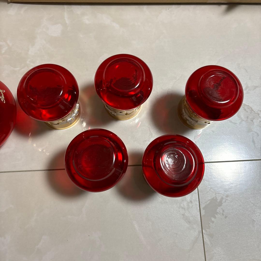 ツボ　コップ　カップ　6客セット　デキャンタ？　まとめうり　ベネチアングラス