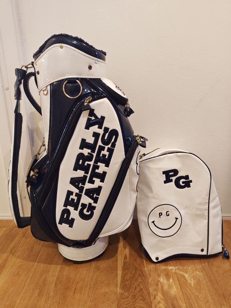 PEARLY GATES キャディバッグ ホワイト/ネイビー【美品】