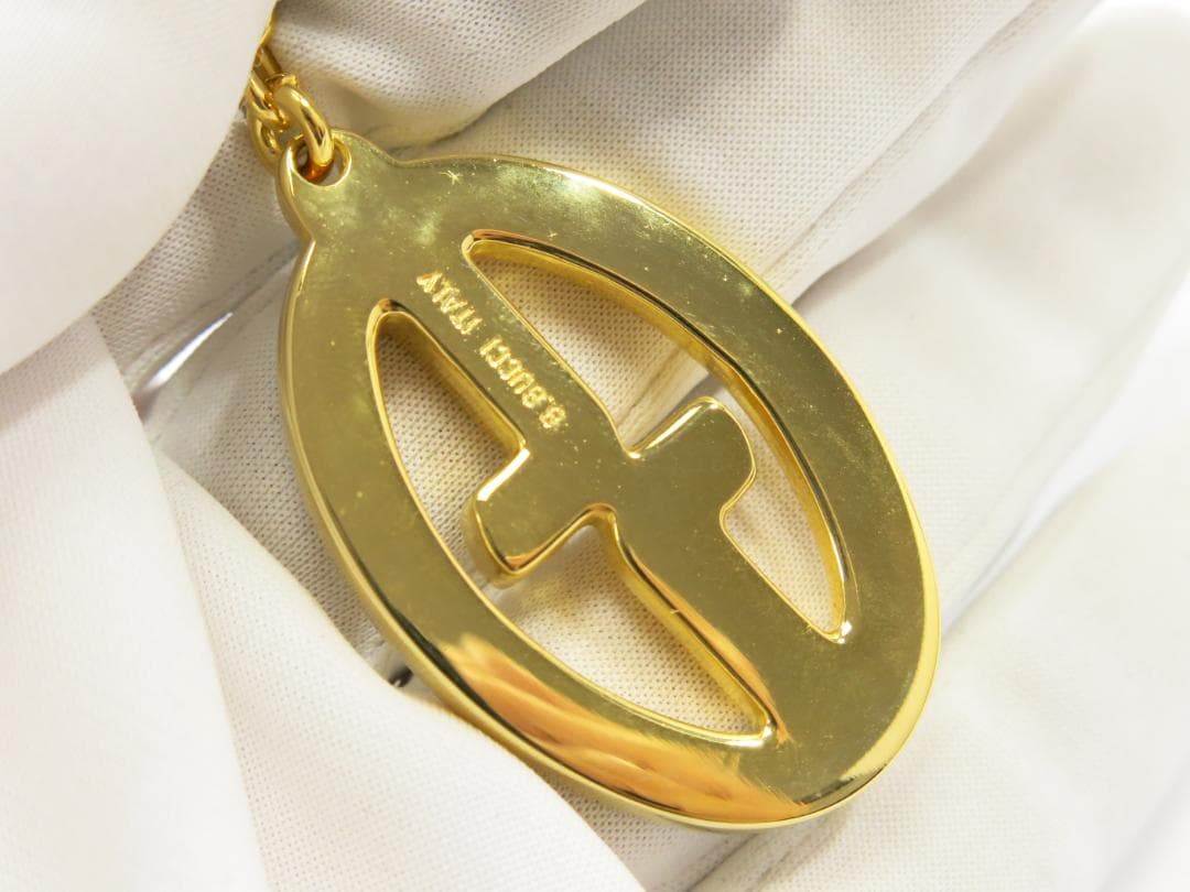 グッチ　キーホルダー　シルバー＆ゴールド色　イタリア製　18709005