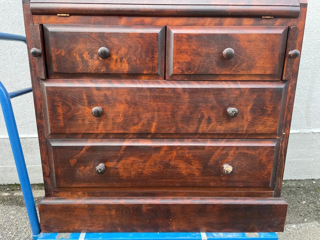 ★ 民芸家具 ライティングビューロー 流氷 89-008 昭和 レトロ 古家具