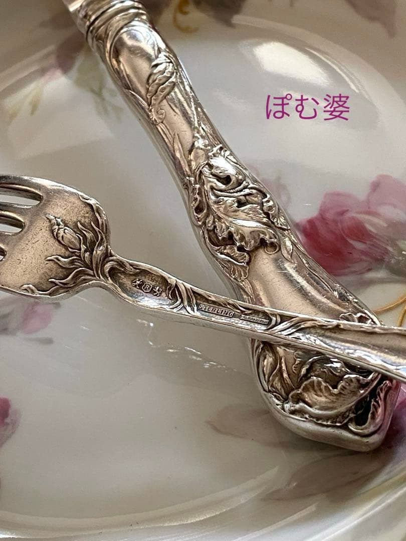 【リード＆バートン】純銀 スターリング／ナイフ＆フォーク／Les Cinq