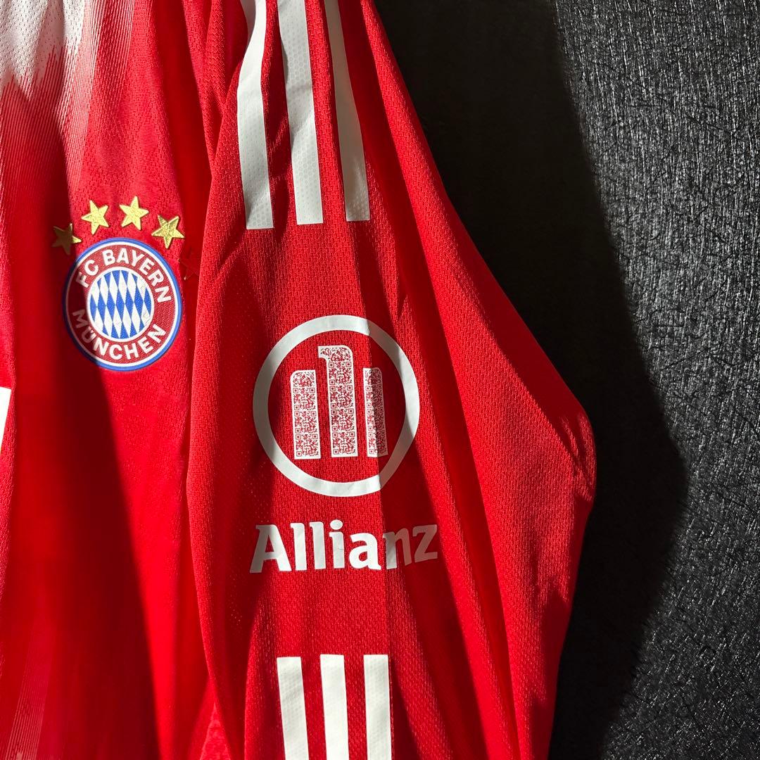 【★バイエルン】 adidas サッカー 最新 ユニフォーム 長袖 赤 2XL