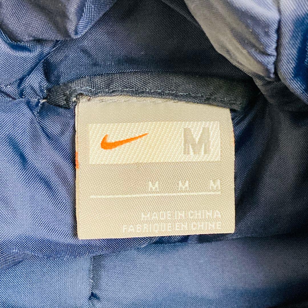 NIKE ナイキ ベンチコート Mサイズ ワンポイント サイドライン 紺