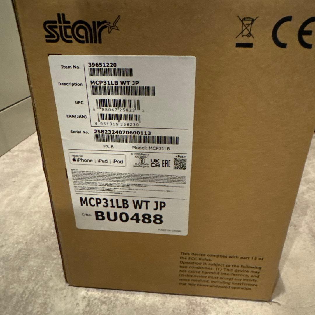 プリンター・複合機 Star mC-Print3 MCP31LB WT JP