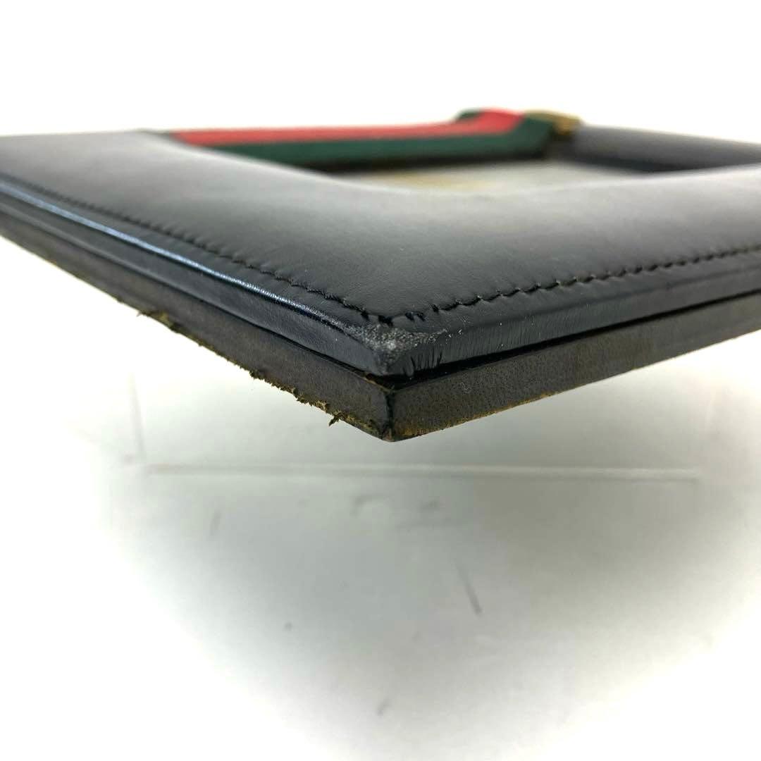 ヴィンテージ☆GUCCI☆グッチ☆フォトフレーム☆シェリーライン☆レザー☆黒！