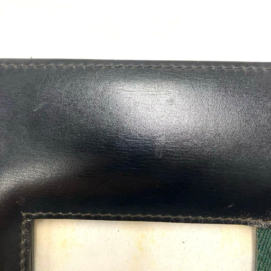 ヴィンテージ☆GUCCI☆グッチ☆フォトフレーム☆シェリーライン☆レザー☆黒！