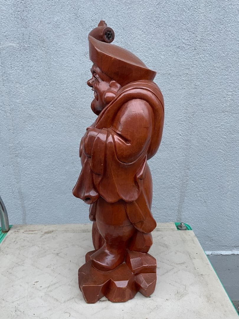 ★状態〇★ 昭和レトロ 木彫り 彫刻 大黒天 全長約65cm 木彫 木製 七福神