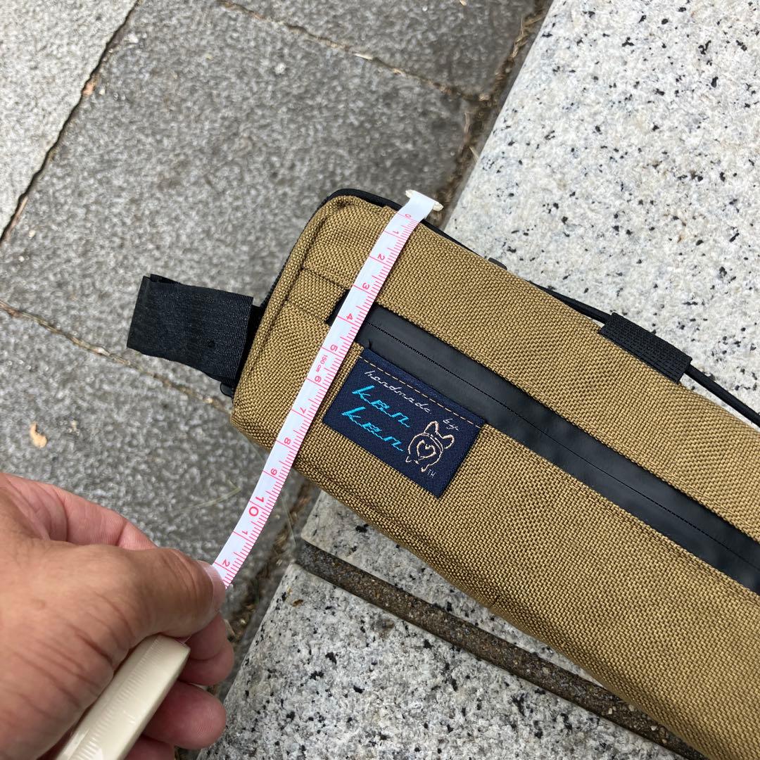 ハンドメイドフレームバッグ　コーデュラ1000 コヨーテ　43.5cm