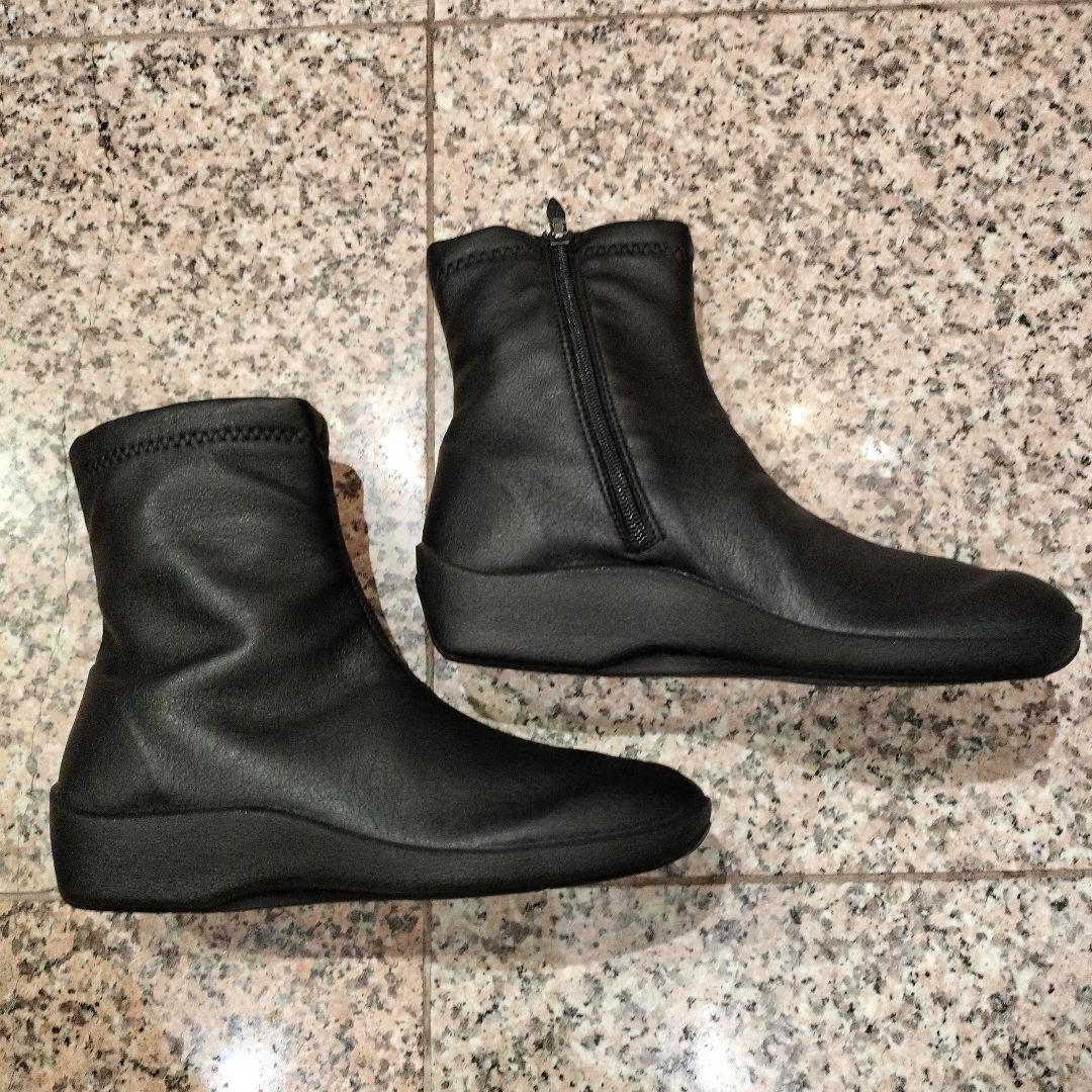 【ARCOPEDICO】【38 24.5cm】ストレッチブーツ 【ブラック】