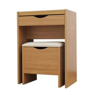 シンプル ドレッサーセット/化粧台・スツールセット 【ナチュラル】 幅50cm