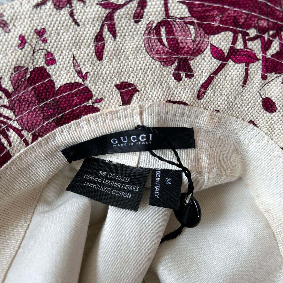 GUCCI グッチ フローラ 花柄 バケットハット 帽子 ハット ピンク