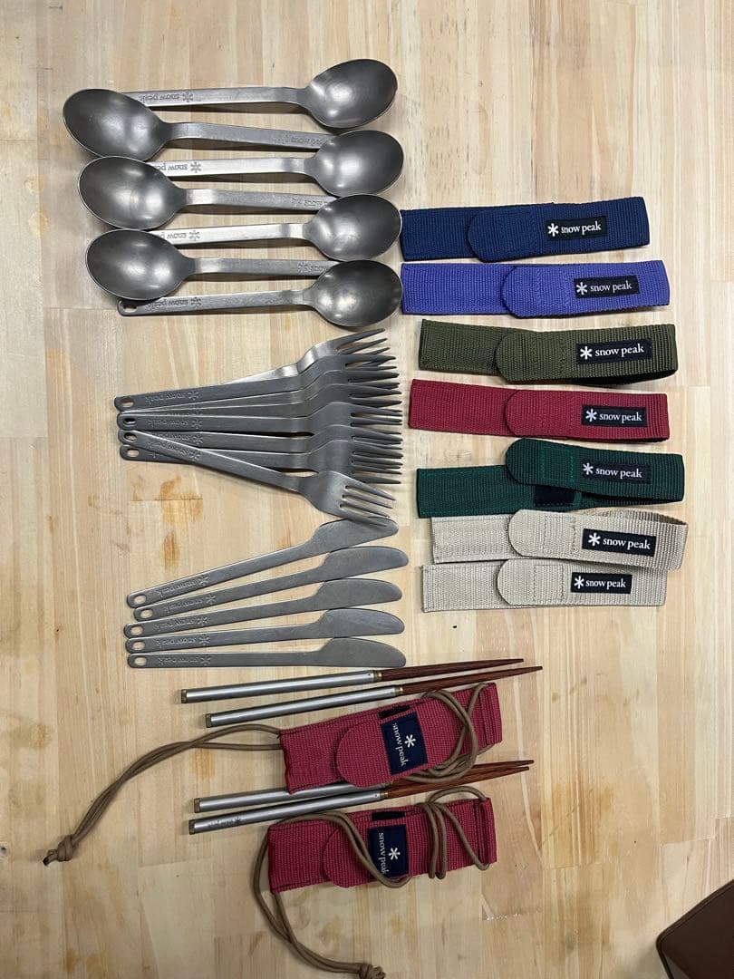 スノーピーク　鍋　皿　箸　フォーク　ナイフ　スプーン　セット