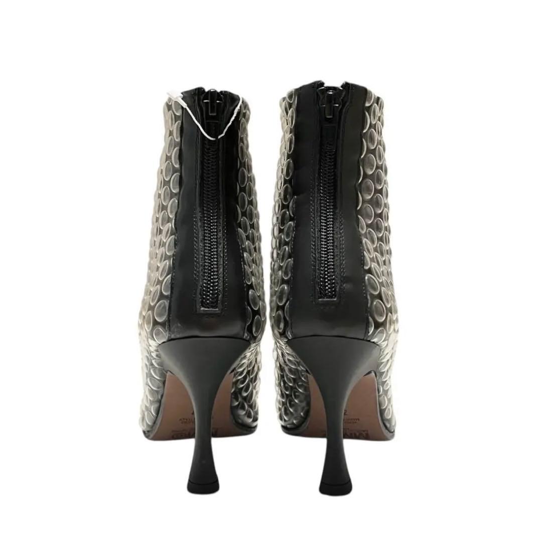 【極美品】◾️MM⑥メゾンマルジェラ◾️緩衝材ブーツ◾️バックジップ◾️レザー◾️ブラック