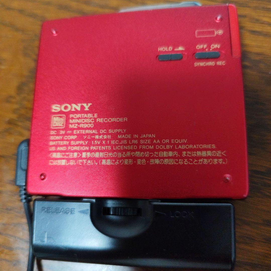 SONY MZ-R900 ポータブルMDプレーヤー 赤