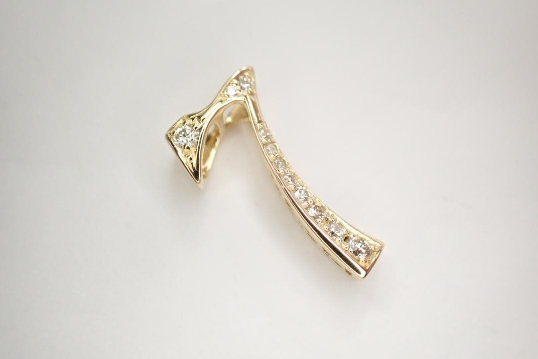 28/美品 ノンブル ゆきざき K18YG ダイヤ ナンバー7 ペンダントトップ