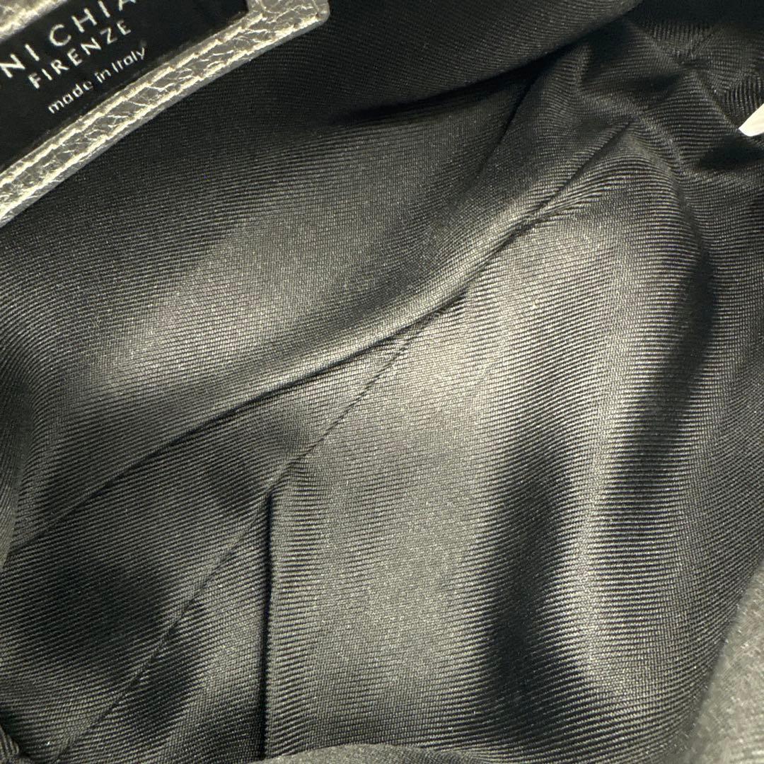 美品✨ジャンニキアリーニ アリファS 2WAY レザー シルバー