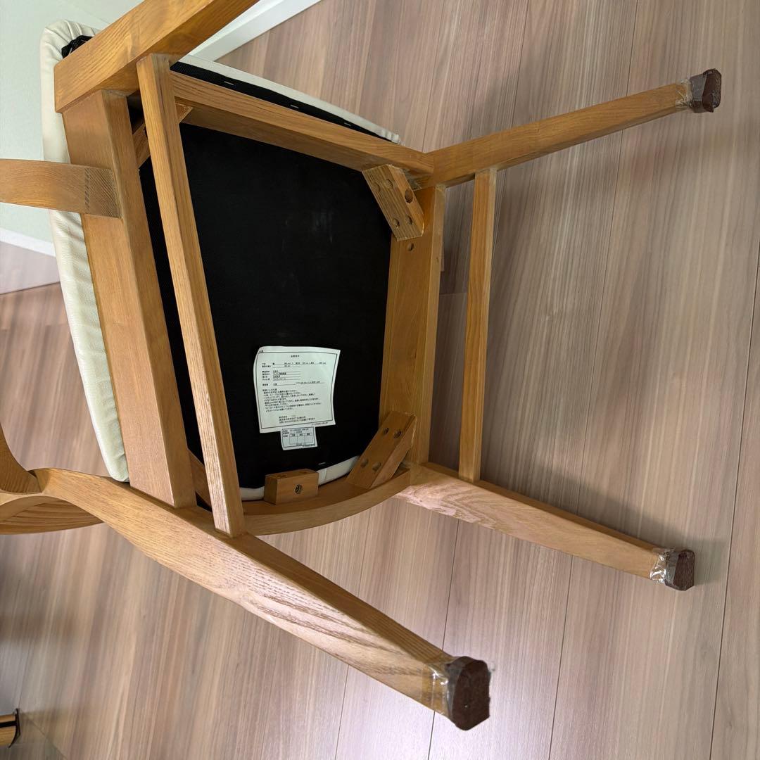 2脚値段！ニトリ ダイニングチェア ロレイン2 肘付き ライトブラウン　オシャレ