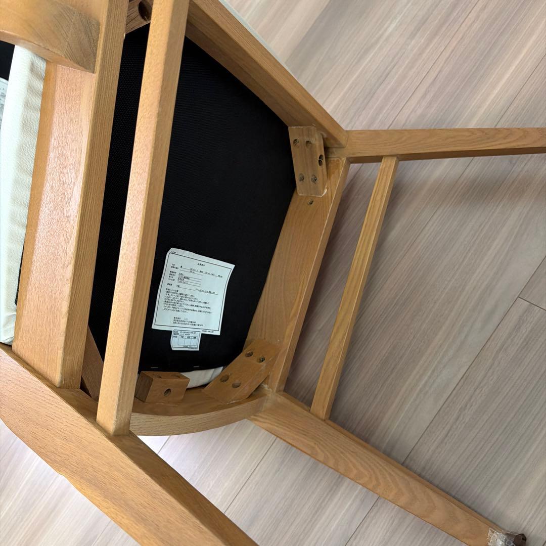 2脚値段！ニトリ ダイニングチェア ロレイン2 肘付き ライトブラウン　オシャレ