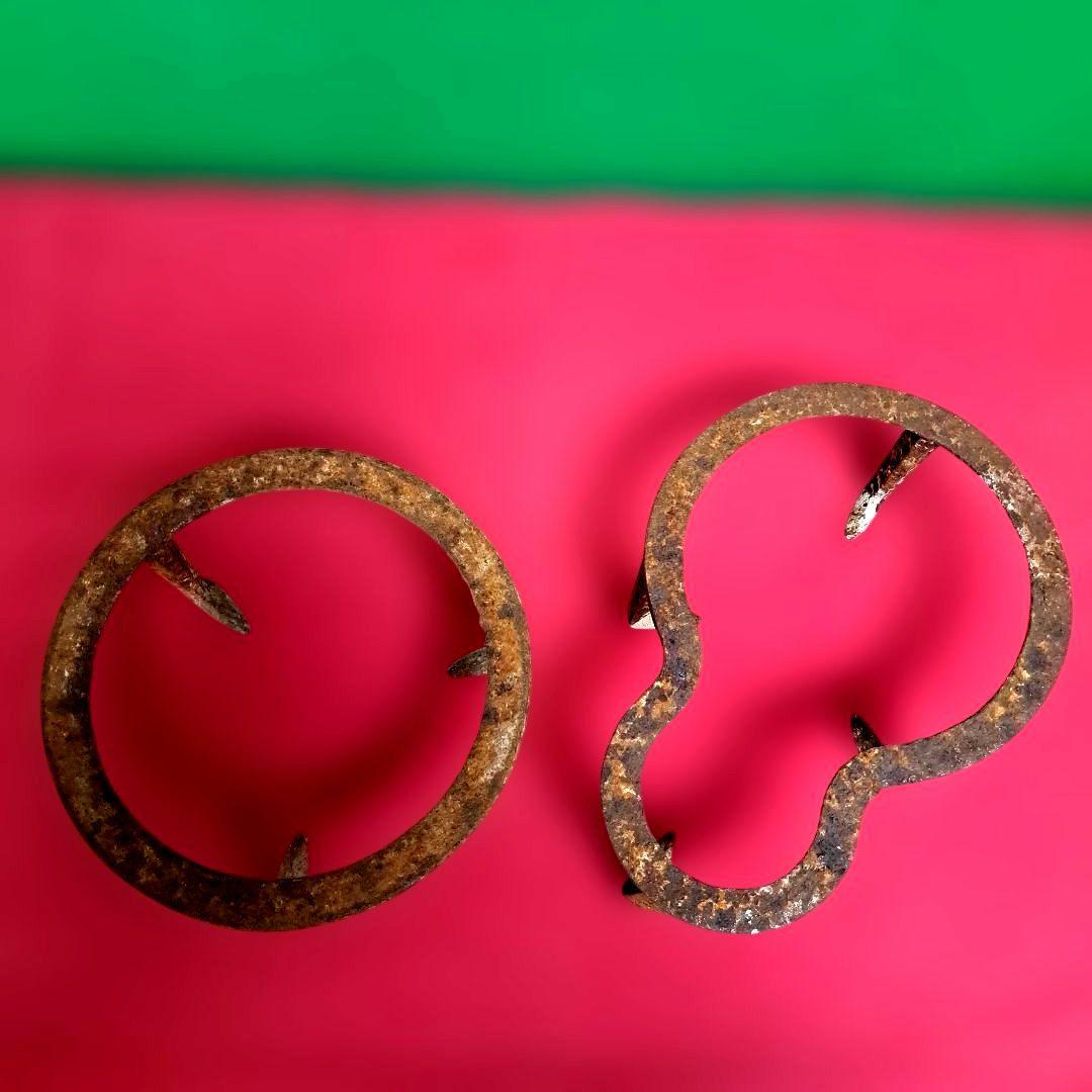 昭和レトロ 金属 五徳 2 点セット ヴィンテージ