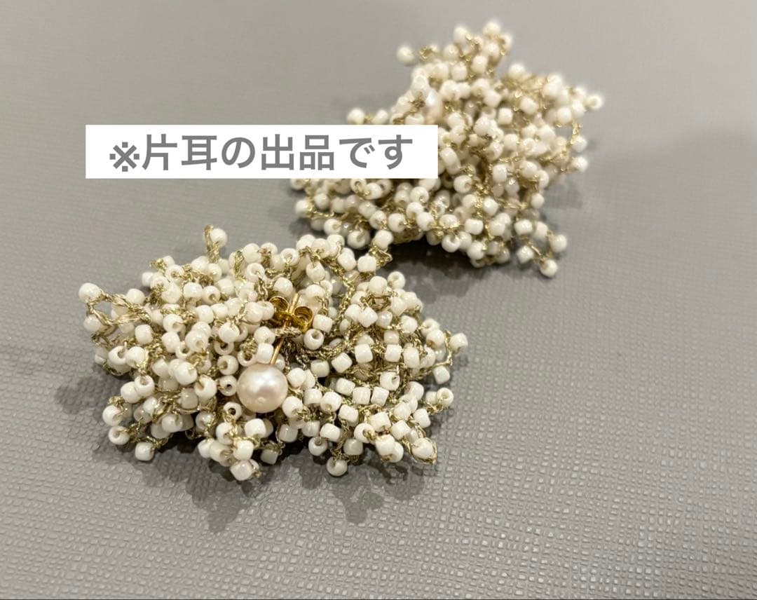 fua accessory 始まりの時ピアス　ivory M （※片耳用）