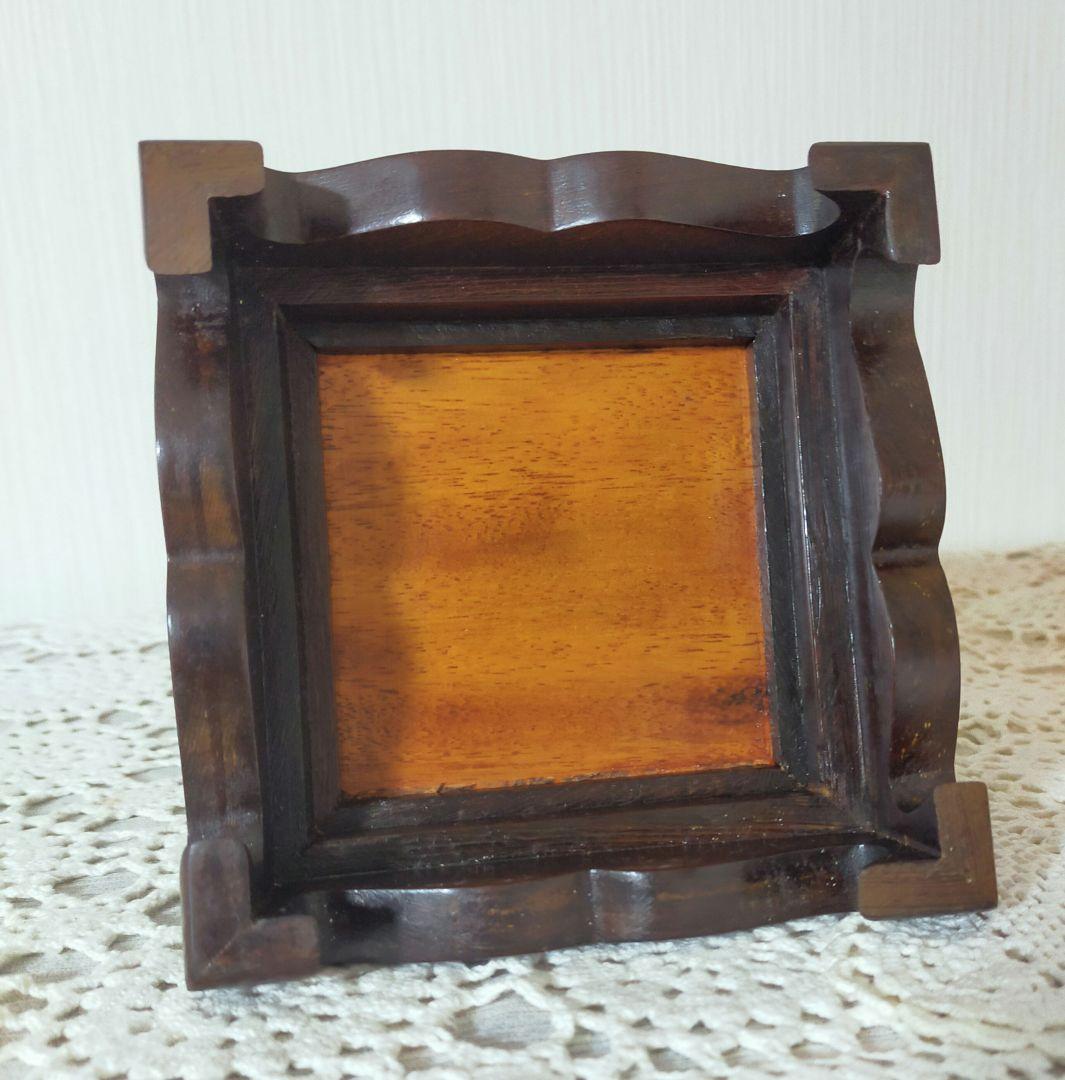 セール✨高級唐木　鉄刀木　花梨木　ミニ花台　2点セット　未使用保管品