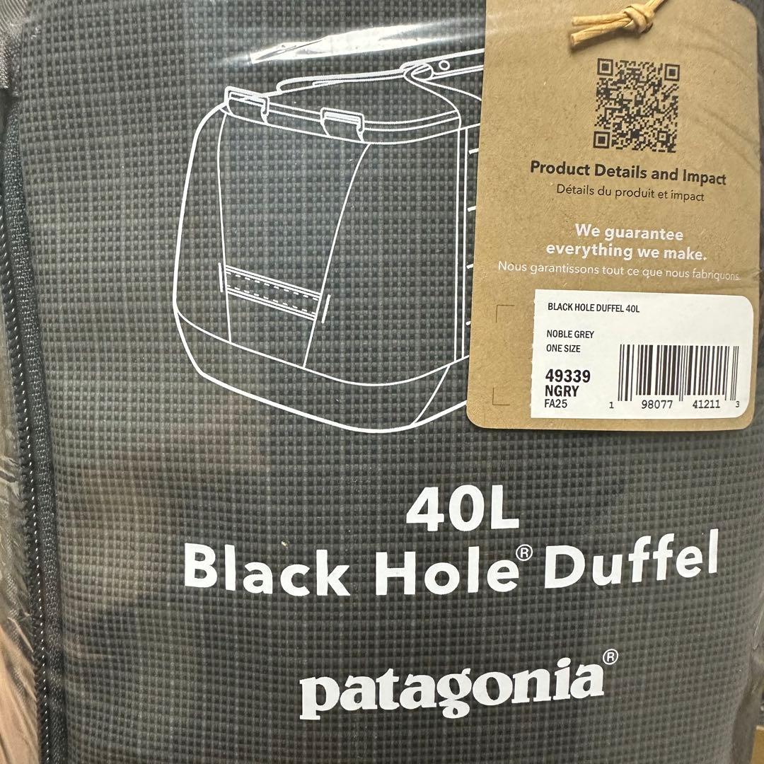 新品 NGRY タグ付き パタゴニア ブラックホール ダッフル 40L 正規品