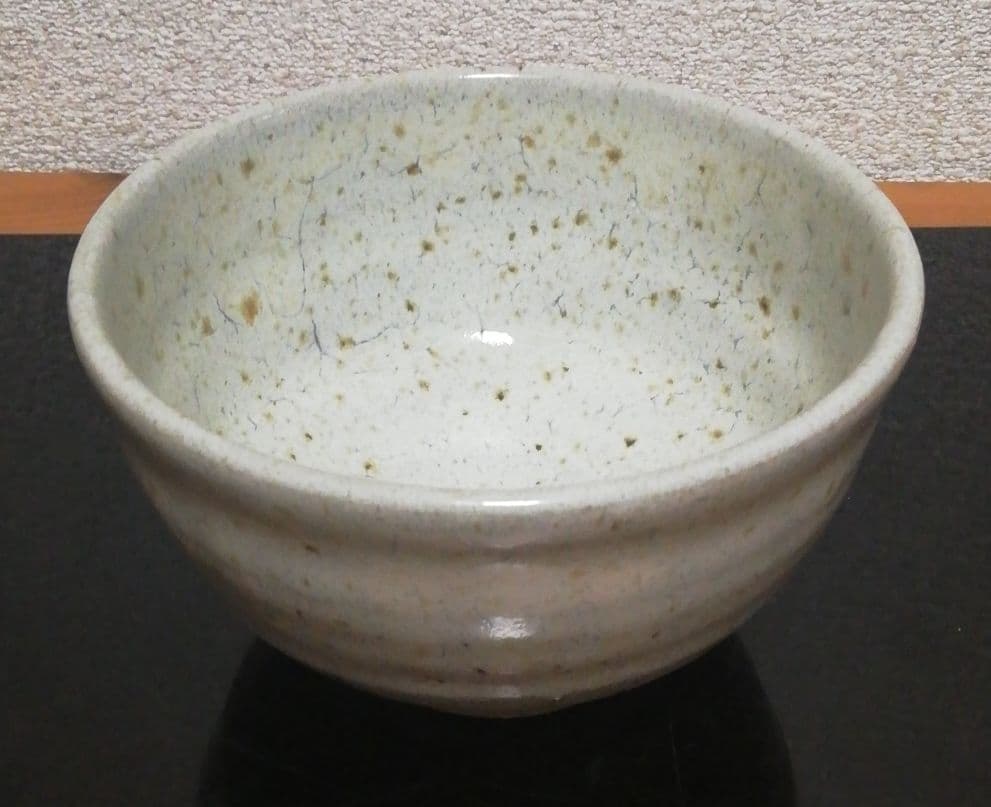 西岡小十作　斑唐津　茶碗　共箱　仕服付　茶道具