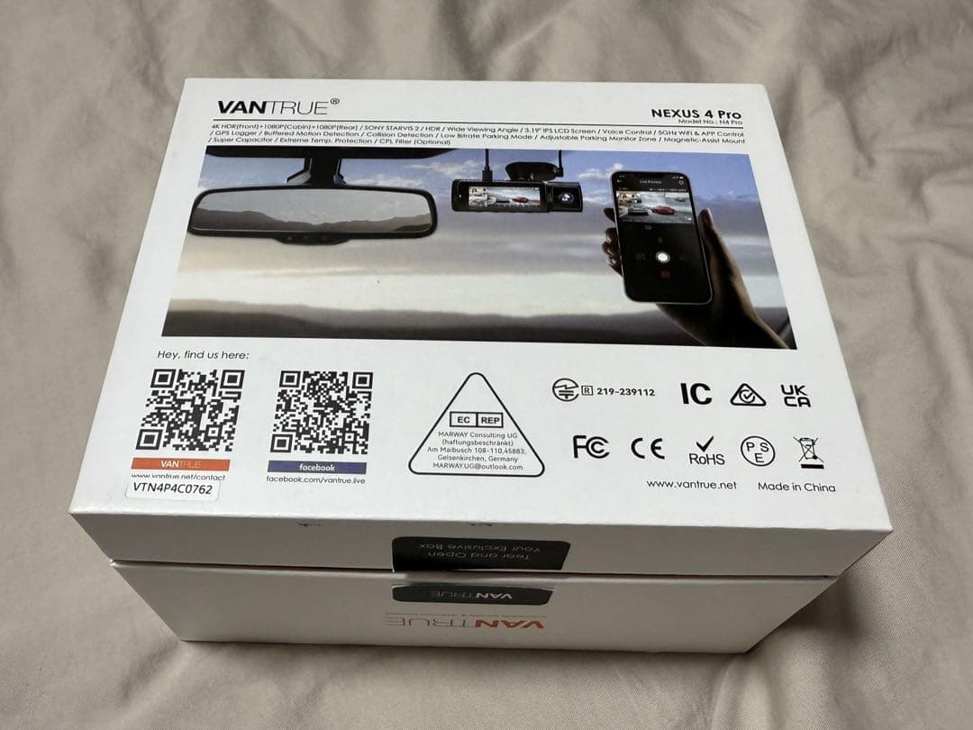 VANTRUE NEXUS 4 Pro ドライブレコーダー