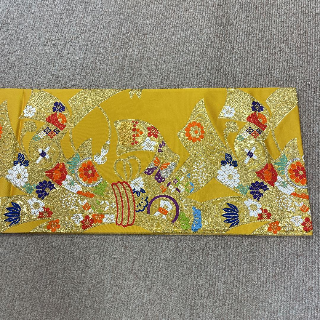 新品 未仕立て 西陣織 七歳用袋帯 祝帯 手結び帯 七五三 正絹 和装 着物