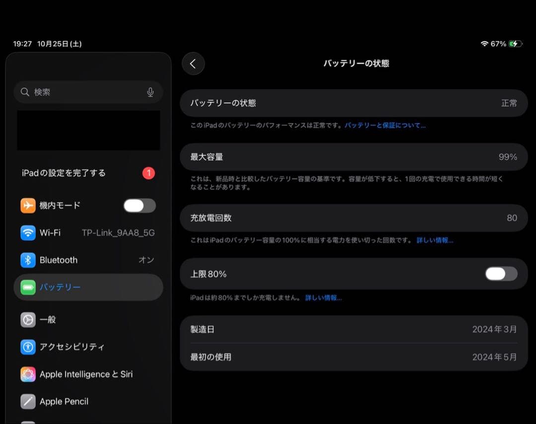 Apple M4 iPad Pro 13インチ Wi-Fi 256GB シルバー