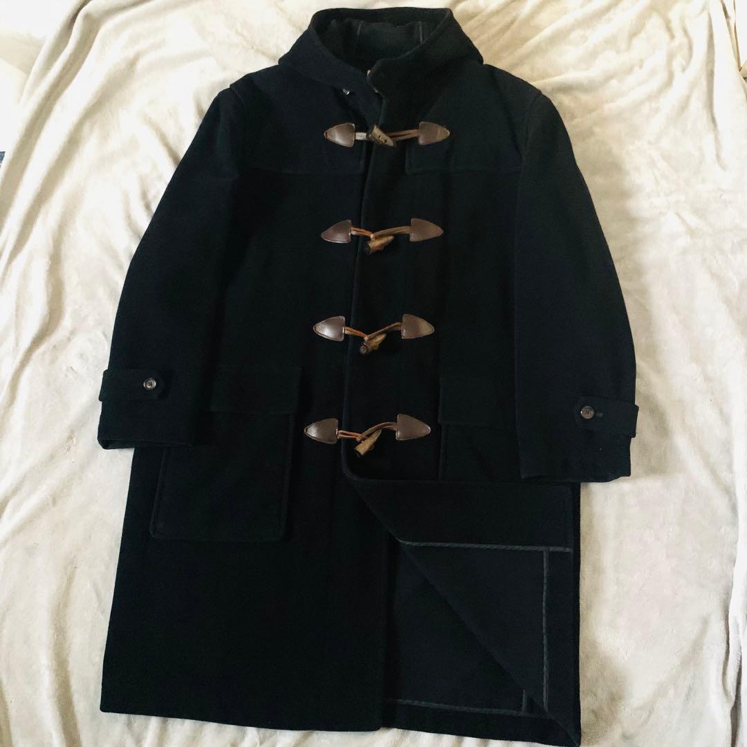 ポールスチュアート ダッフルコート ヘリンボーン XL 黒