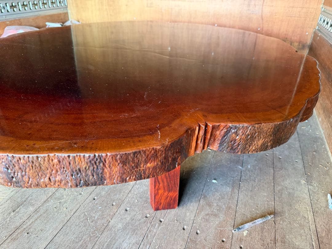 天然木 欅材 けやき 一枚板 座卓テーブル 輪切り 和家具 ちゃぶ台 総無垢材