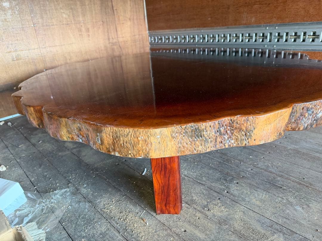 天然木 欅材 けやき 一枚板 座卓テーブル 輪切り 和家具 ちゃぶ台 総無垢材