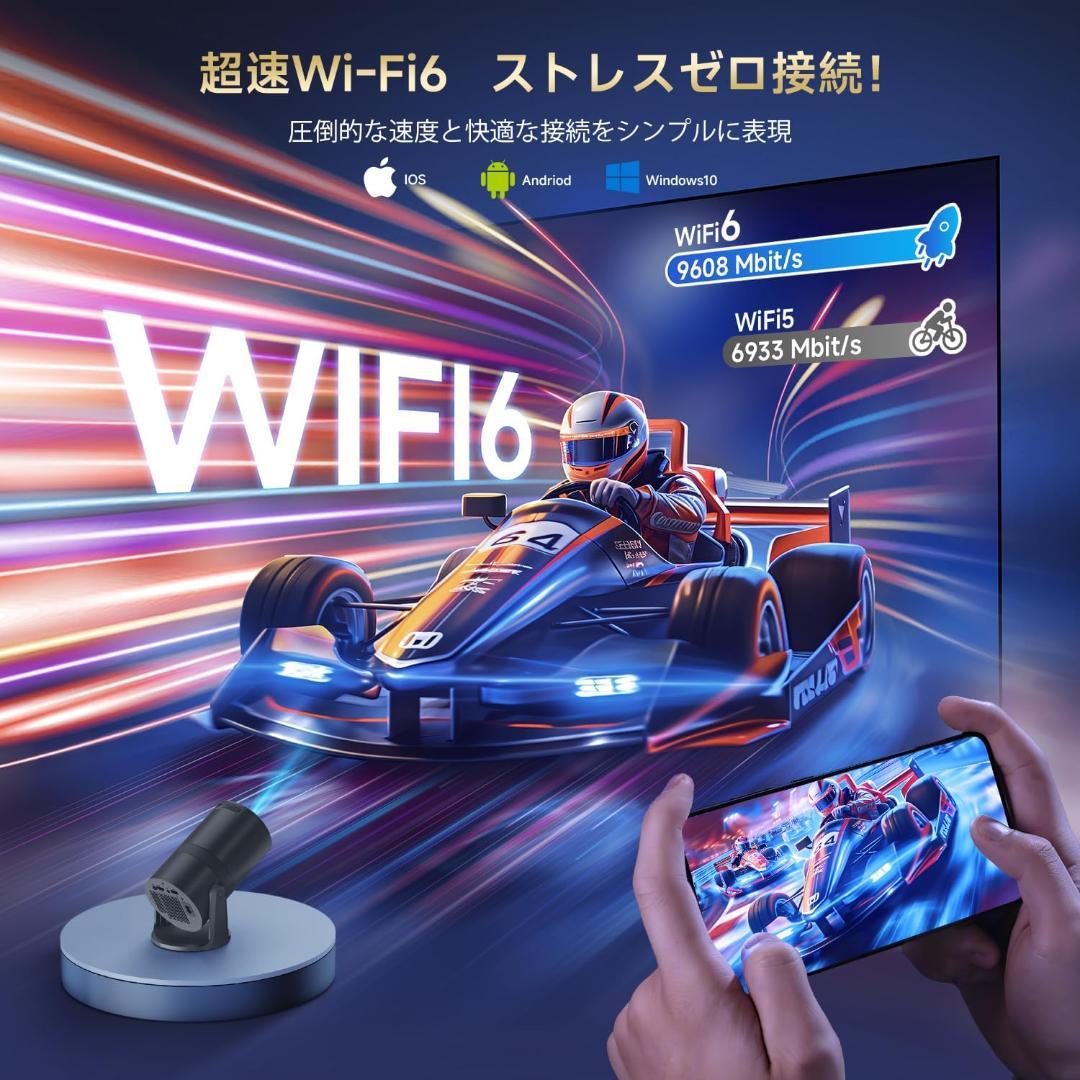 プロジェクター 電動フォーカス Android TV搭載 270°回転 S974