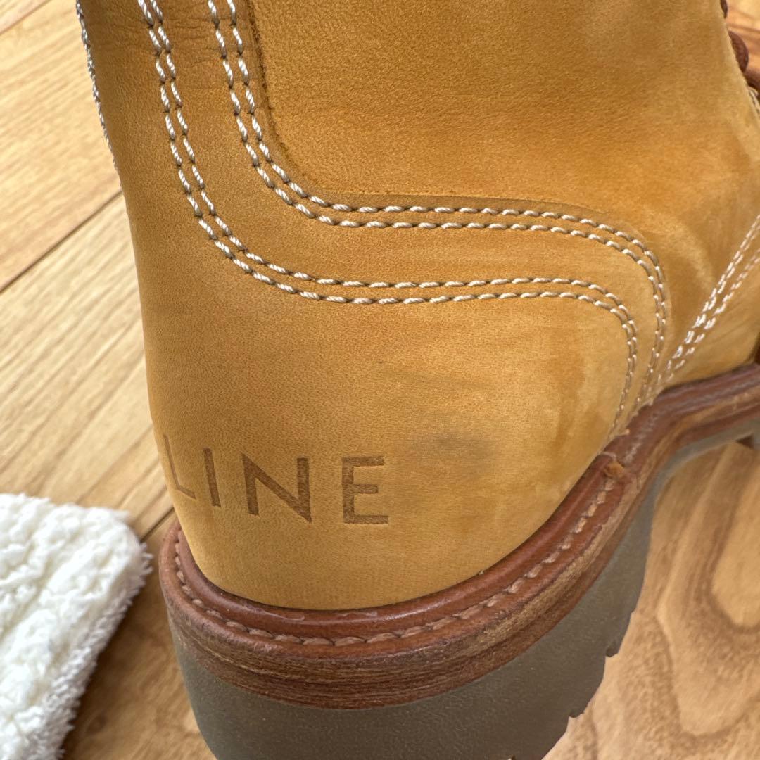 CELINE ブーツ ヌバック レースアップ