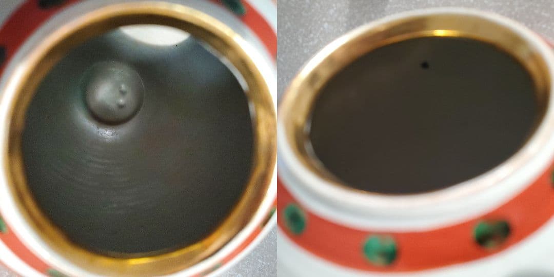 vintage * 赤絵点紋花瓶 花器 木箱入り