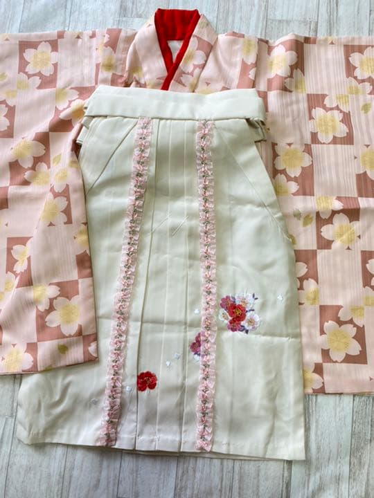 希少　三歳用　女の子　アイボリー袴セット