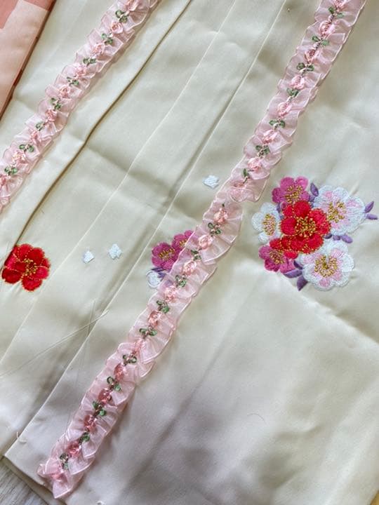 希少　三歳用　女の子　アイボリー袴セット